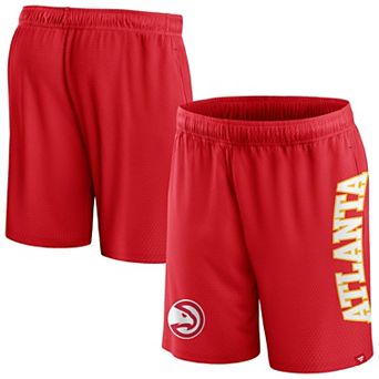 Men's Fanatics Branded Red Atlanta Hawks Post Up Mesh Shorts