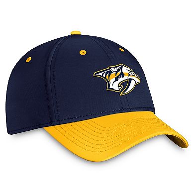 Men's Fanatics Branded Navy/Gold Nashville Predators Authentic Pro Rink Two-Tone Flex Hat