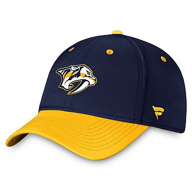 Men's Fanatics Branded Navy/Gold Nashville Predators Authentic Pro Rink Two-Tone Flex Hat