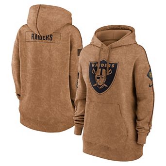 Women's Nike Brown Las Vegas Raiders 2023 Salute to Service Pullover Hoodie