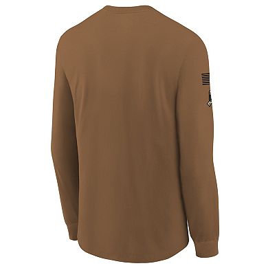 Youth Nike  Brown New England Patriots 2023 Salute to Service Long Sleeve T-Shirt