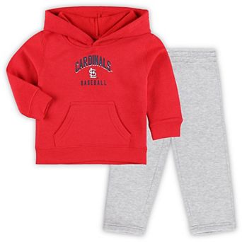 Infant Red/Heather Gray St. Louis Cardinals Play by Play Pullover Hoodie & Pants Set