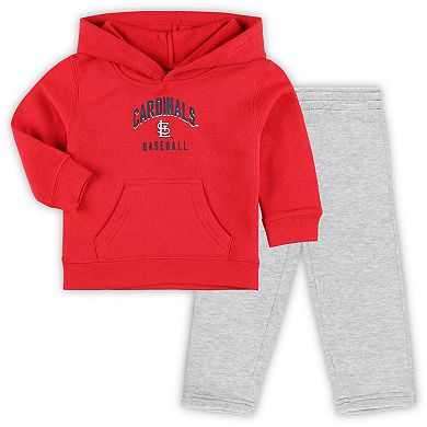 Infant Red/Heather Gray St. Louis Cardinals Play by Play Pullover Hoodie & Pants Set