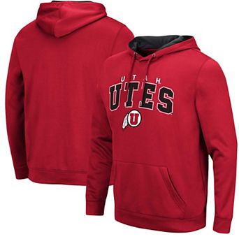 Men's Colosseum Red Utah Utes Resistance Pullover Hoodie