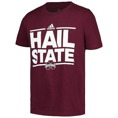 Youth adidas Maroon Mississippi State Bulldogs Slogan Dazzler T-Shirt