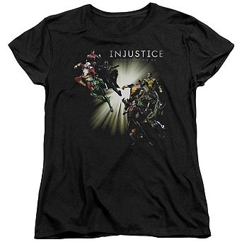 Injustice Gods Among Us Good Vs Evil Short Sleeve Womens T-shirt