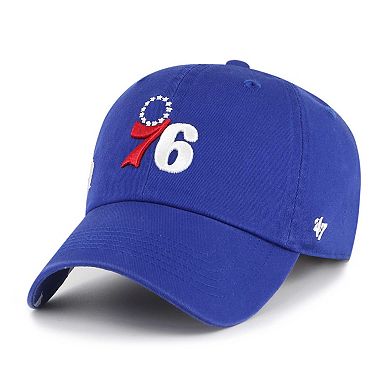Women's '47 Royal Philadelphia 76ers Confetti Undervisor Clean Up Adjustable Hat