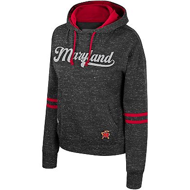 Women's Colosseum  Charcoal Maryland Terrapins Catherine Speckle Pullover Hoodie