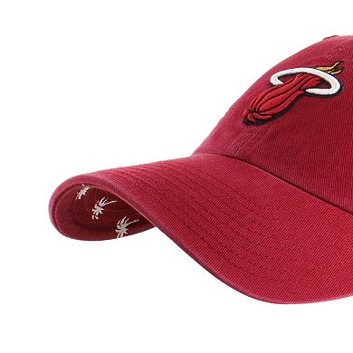 Women's '47 Red Miami Heat Confetti Undervisor Clean Up Adjustable Hat