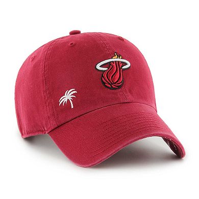 Women's '47 Red Miami Heat Confetti Undervisor Clean Up Adjustable Hat