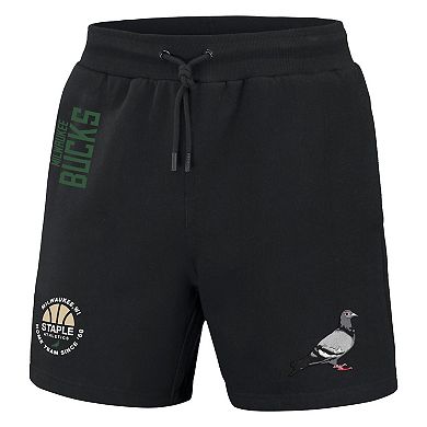 Men's NBA x Staple Black Milwaukee Bucks Home Team Shorts