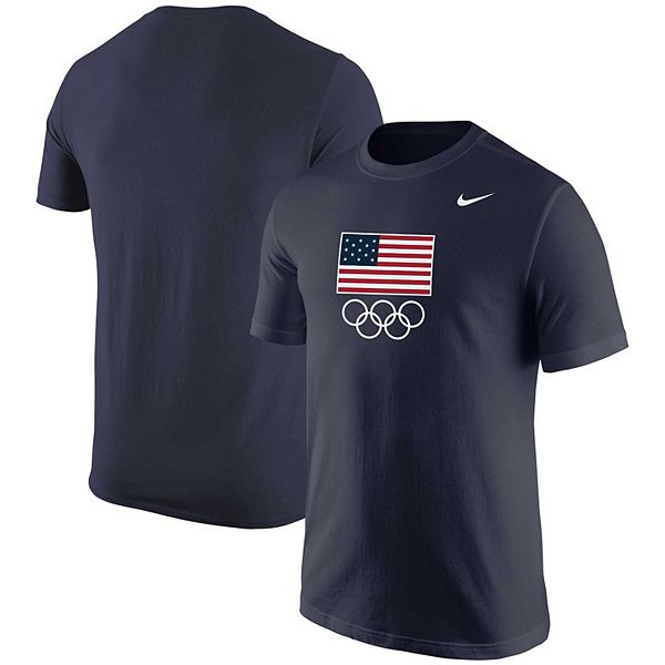 Men's Nike Navy Team USA Olympic Rings Core T-Shirt