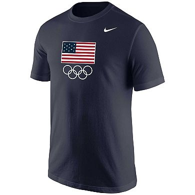 Men's Nike Navy Team USA Olympic Rings Core T-Shirt