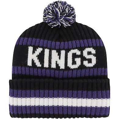 Men's '47 Black Sacramento Kings Bering Cuffed Knit Hat with Pom