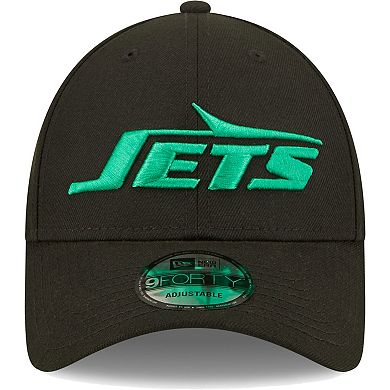 Men's New Era Black New York Jets Wordmark The League 9FORTY Adjustable Hat