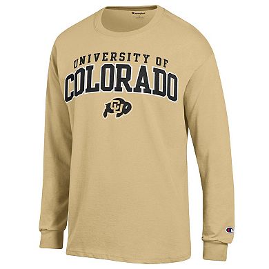 Men's Champion Gold Colorado Buffaloes Property Of Long Sleeve T-Shirt