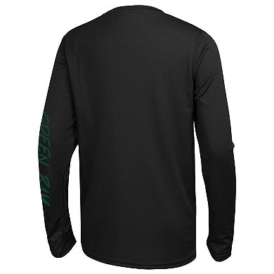 Men's Black Green Bay Packers Agility Long Sleeve T-Shirt