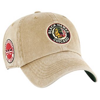 Men's '47 Khaki Chicago Blackhawks Earldor Clean Up Adjustable Hat