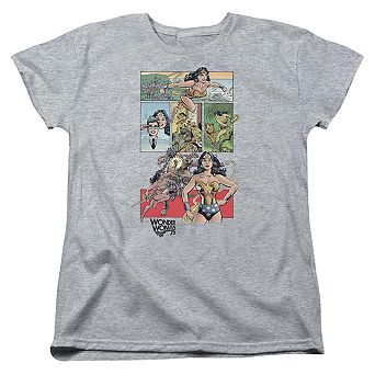 Wonder Woman75 Comic Page Short Sleeve Womens T-shirt