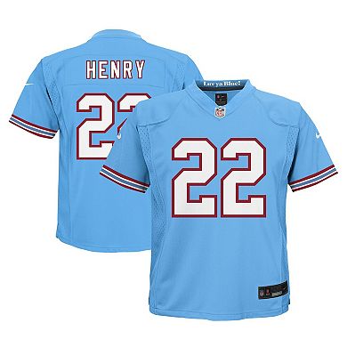 Preschool Nike Derrick Henry Light Blue Tennessee Titans Oilers Throwback Alternate Game Jersey