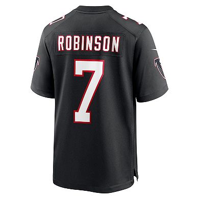 Men's Nike Bijan Robinson Black Atlanta Falcons 2023 NFL Draft First Round Pick Throwback Game Jersey