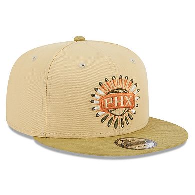 Men's New Era Khaki/Tan Phoenix Suns Green Collection Repreve 9FIFTY Snapback Hat