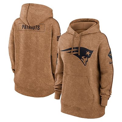 Women s Nike Brown New England Patriots 2023 Salute to Service Pullover Hoodie