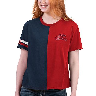 Women's Starter  Red/Navy St. Louis Cardinals Power Move T-Shirt