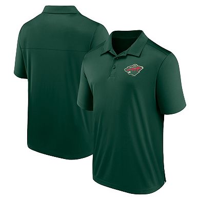 Men's Fanatics Branded Green Minnesota Wild Left Side Block Polo