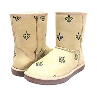 Women's Cuce Black New Orleans Saints Allover Logo Boots