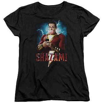 Shazam Movie Blowing Up Short Sleeve Women´s T-Shirt