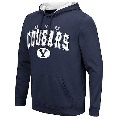 Men's Colosseum Navy BYU Cougars Resistance Pullover Hoodie