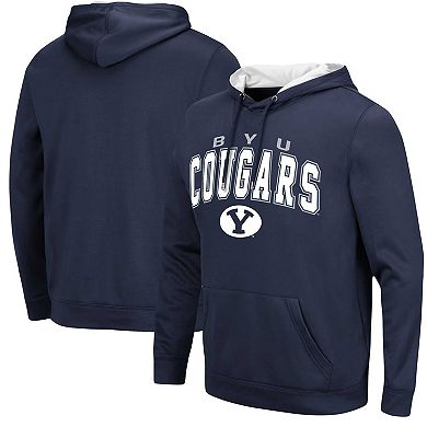 Men's Colosseum Navy BYU Cougars Resistance Pullover Hoodie