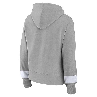 Women's Fanatics Branded Heather Gray Brooklyn Nets Halftime Pullover Hoodie