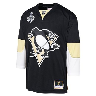 Youth Mitchell & Ness Black Pittsburgh Penguins 2008 Blue Line Player Jersey