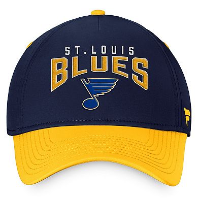 Men's Fanatics Navy/Gold St. Louis Blues Fundamental 2-Tone Flex Hat