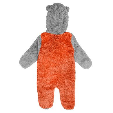Newborn & Infant Orange Philadelphia Flyers Game Nap Teddy Fleece Bunting Full-Zip Sleeper