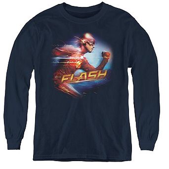 The Flash Fastest Man Youth Long Sleeve T-shirt