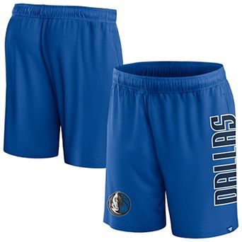 Men's Fanatics Branded Blue Dallas Mavericks Post Up Mesh Shorts