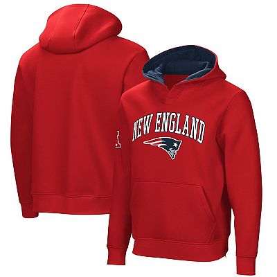 Men s Red New England Patriots Linebacker Adaptive Pullover Hoodie