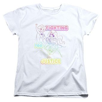 DC Comics Superhero Girls Fighting For Justice Short Sleeve Women´s T-Shirt