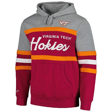 Virginia Tech Hokies Hoodie – Men's Line Up Hooded Sweatshirt In Orange, Size XX-Large