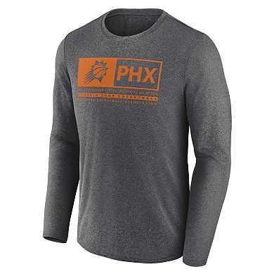 Men's Fanatics Branded Heather Charcoal Phoenix Suns Three-Point Play T-Shirt