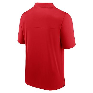 Men's Fanatics Branded  Red New Jersey Devils Left Side Block Polo