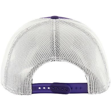 Men's '47 Purple Los Angeles Lakers Semi Patch Trucker Adjustable Hat