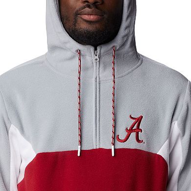 Men's Columbia Crimson Alabama Crimson Tide Lodge Quarter-Zip Hoodie