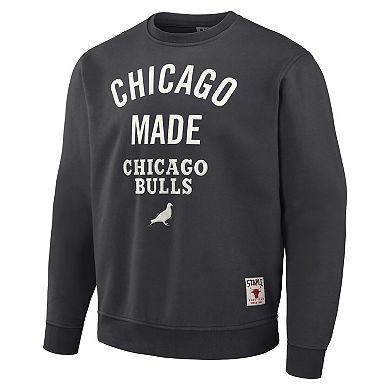Men's NBA x Staple Anthracite Chicago Bulls Plush Pullover Sweatshirt