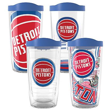 Tervis Detroit Pistons Four-Pack 16oz. Classic Tumbler Set