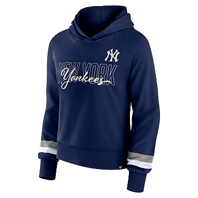 Women's Fanatics Branded Navy New York Yankees Over Under Pullover Hoodie