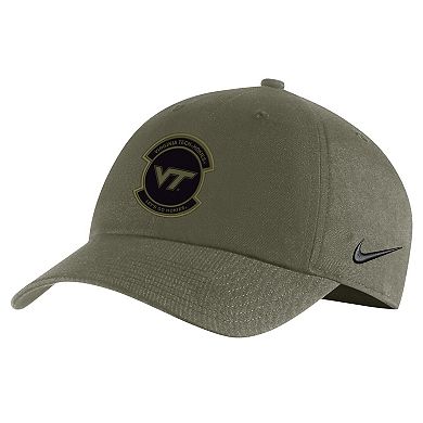 Men's Nike Olive Virginia Tech Hokies Military Pack Heritage86 Adjustable Hat